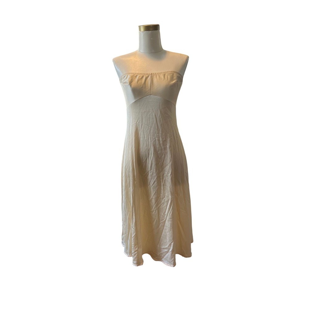 Vanity Fair Nylon Vintage Slip Dress Beige Lingerie‎ 34TT